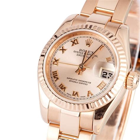 rolex damenuhr rosegold|damen Rolex mit diamanten.